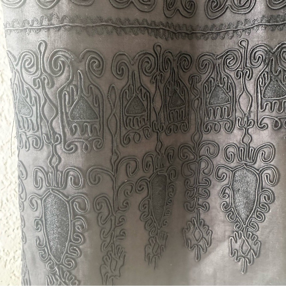 Kenar Vintage Linen Sleeveless Tunic vest Dress with Embroidered 100% linen - Picture 2 of 4